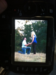 One of the shots from Kaley's camera of the proposal!